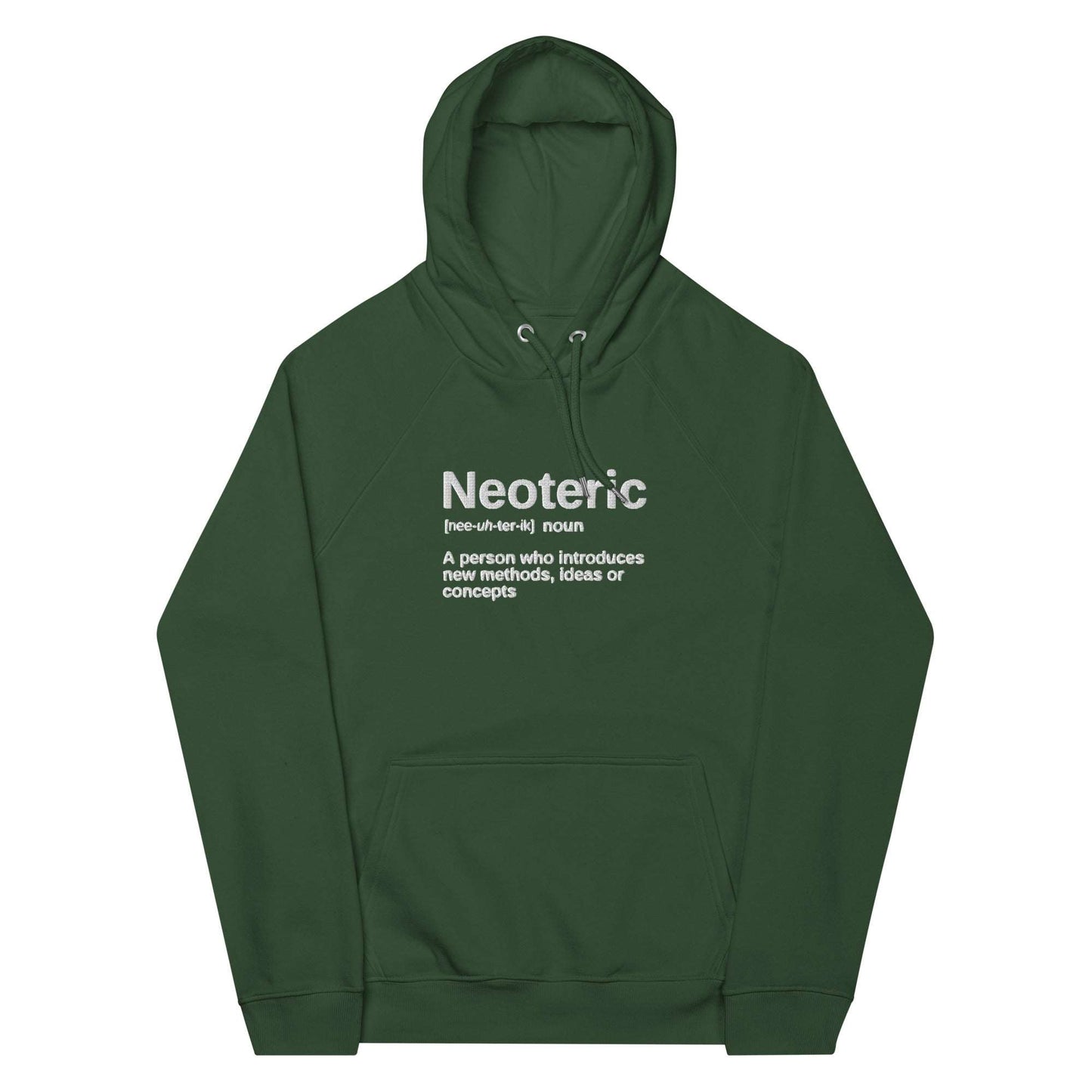 "Neoteric" Embroidered Eco Raglan Hoodie - Hoodies - Inspired by Change