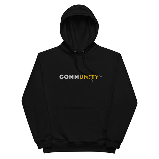 "CommUNITY" Embroidered Premium Eco Hoodie [black]