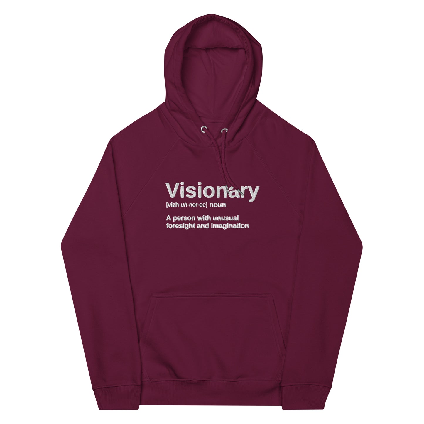 "Visionary" Embroidered Eco Raglan Hoodie - Hoodies - Inspired by Change