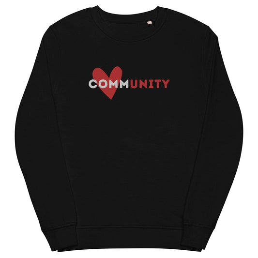 "Love for Community" Embroidered Organic Sweatshirt - Sweatshirts - Inspired by Change