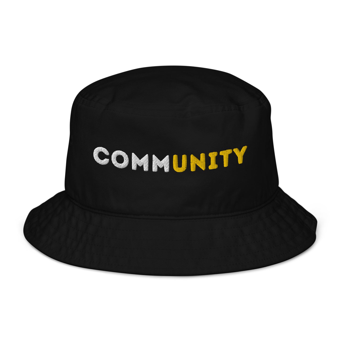 "CommUNITY" Embroidered Organic Bucket Hat - Hats - Inspired by Change